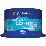 Verbatim CD-R 700MB 52x, Super AZO, spindle, 50ks (43343) – Hledejceny.cz