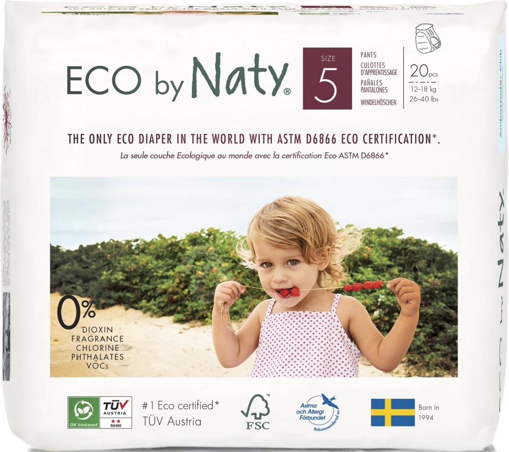 Naty Nature Babycare Pants 5 12-18 kg 20 ks