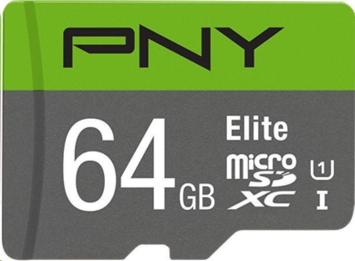 Karta Elite MicroSDXC 64 GB P-SDUX64U185GW-GE