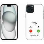 mmCase na iPhone 15 Plus - ryby volají bílé pozadí – Zboží Mobilmania