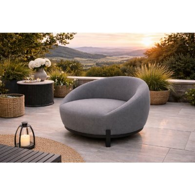 Hartman Lucas round zahradní křeslo/postel chalk grey – Hledejceny.cz