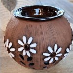 Nebe doma aroma lampa s větvičkou a kopretinami 15 cm tmavá – Zboží Dáma
