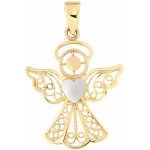 Luxur Přívěsek Andělíček žluté a bílé zlato 1420689 5 0 0 – Hledejceny.cz