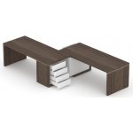 Nábytek Designový cz DLZ10 Manažerská sestava stolů s komodou SOLID Z10 ilm royal bílá – Zboží Dáma