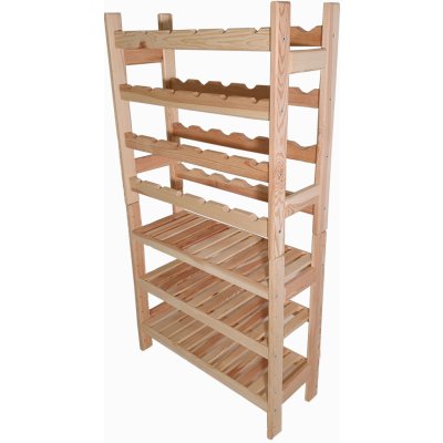 Krušnohorský nábytek Dřevěný modulový regál na víno MPV1 60 x 120 x 25 cm borovice – Zboží Dáma