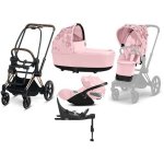 Cybex e-Priam 3.0 Kombinovaný + Cloud Z2 Autosedačka 0-13 kg + Základna Isofix Z2 Sada 4v1 Pale Blush Simply Flowers 2023 – Zbozi.Blesk.cz