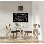 VICTORIA Černá tabule, nemagnetická, dřevěný rám, 60 x 90 cm VVI11 – Zboží Živě