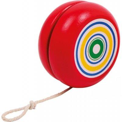 Dřevěné JOJO spirála 1 ks červená – Zboží Dáma