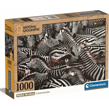 CLEMENTONI National Geographic: Zebry v ohradě 1000 dílků