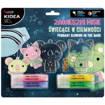 Kidea Kreativní set kouzelných přívěsků svítících ve tmě Zvířátka – Hledejceny.cz