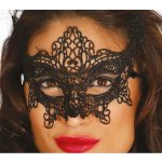 Vyšívaná černá maska škraboška – Zboží Mobilmania