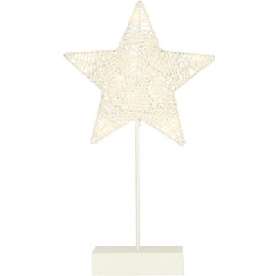KIK KX4353 Vánoční dekorace stojící hvězda 39 cm 10 LED teplá žlutá – Zboží Mobilmania