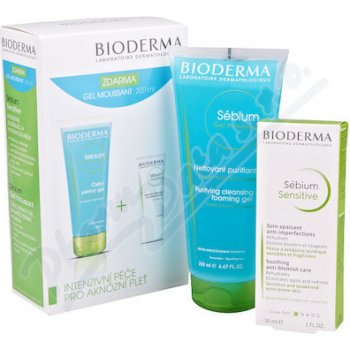 Bioderma Sebium Global 30 ml + Sébium moussant 200 ml dárková sada