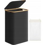 Songmics SG106405 90L 42 × 32 × 70,5 cm černý – Hledejceny.cz