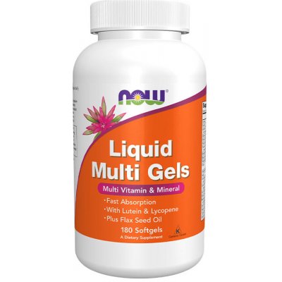 Now Foods Liquid Multi Gels Rychle vstřebatelný multivitamin 180 kapslí – Hledejceny.cz