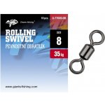 Giants fishing Pevnostní obratlík Rolling Swivel vel.08 10 ks 35 kg – Zboží Dáma