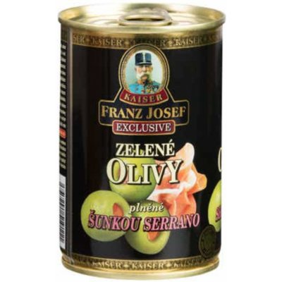 Franz Josef Kaiser Olivy zelené plněné sušenou šunkou Serrano plech 300 g – Hledejceny.cz