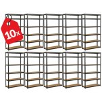 Vyprodej-Regalu.cz Regál 2200 x 900 x 450 mm 6 polic černý 10 ks – Zbozi.Blesk.cz