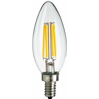 Ecolamp by eLight Dekorační LED žárovka E14 teplá 3000k 4w 470 lm svíčka – Zboží Živě