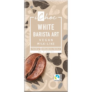 iChoc vegan čokoláda bílý barista 80 g