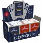 Karty do gry Copag 100% Plastic Poker size Jumbo Index czerwone – Zboží Dáma
