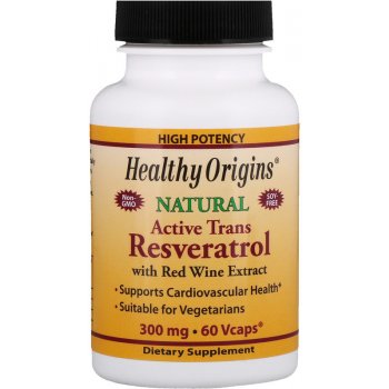 Healthy Origins Active Trans Resveratrol Red Wine Extract 60 kapslí