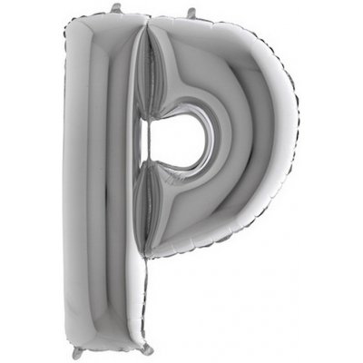 GRABO fóliový balónek PÍSMENO STŘÍBRNÉ P 102cm,40" nafukovací – Zboží Dáma