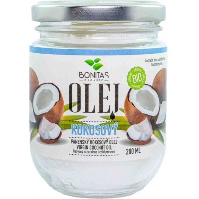 Bonitas kokosový olej extra panenský 200ml – Zbozi.Blesk.cz