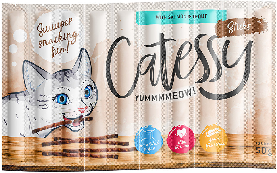 Catessy Sticks Losos & pstruh 50 x 5 g