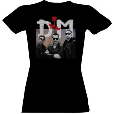 Tričko s potiskem Depeche mode Černá