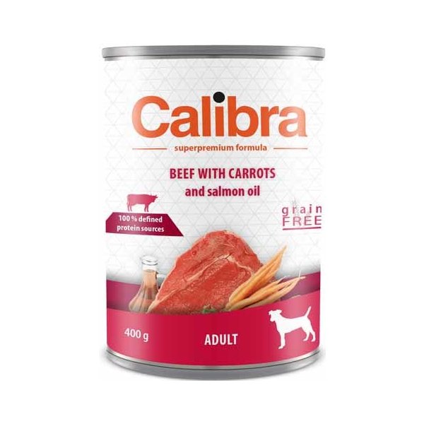 Krmivo pro psa Calibra Dog hovězí s mrkví 12 x 400 g