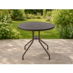 Garthen kulatý zahradní stůl 80 cm D106243 hnědý dřevěný design – Sleviste.cz