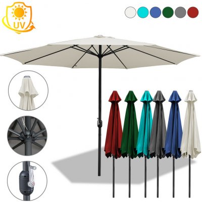 TolleTour 3m-3,5m slunečník Market Umbrella s ruční klikou UV40+ Venkovní slunečník Patio Garden Umbrella, zelený, 3,5m – Zbozi.Blesk.cz