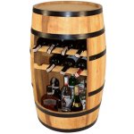 Creative Cooper Dřevěný stojan na láhve, dřevěný sud, výška 80 cm dub – HobbyKompas.cz