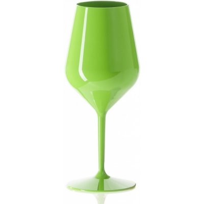 Gold Plast Plastový zbitný zelený pohár na víno a koktejly TT 470 ml