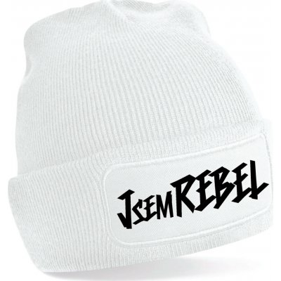Beechfield čepice s potiskem Jsem rebel bílá – Hledejceny.cz