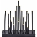 Emos 20 LED svícen černý 27,5 cm 3x AA vnitřní teplá bílá časovač DCAW04 – Sleviste.cz