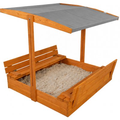 ATMOWOOD Dřevěné pískoviště se stříškou a lavičkami – Zboží Dáma