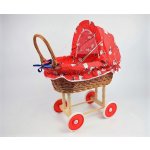 Vingo Proutěný se stahovací boudičkou červená srdíčka – Zboží Dáma