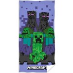 Carbotex Plážová osuška Minecraft motiv Enderman Monsters 70 x 140 cm