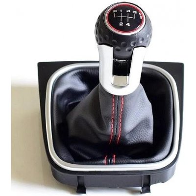 PROTEC Řadící páka s manžetou, VW Golf V 2003 - 2008 5st červené prošití I. – Sleviste.cz