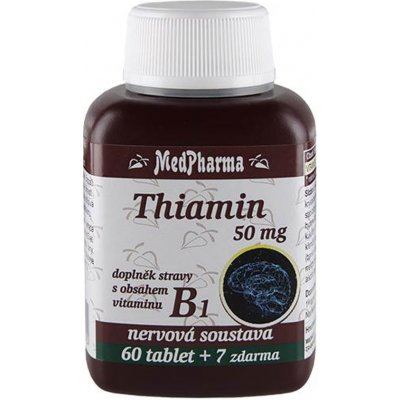 MedPharma Thiamin vitamin B1 50 mg 67 tablet – Zboží Mobilmania