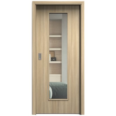 Sapeli Elegant Komfort M55 posuvné dub Hikari 60 x 210 cm Čiré sklo – Hledejceny.cz