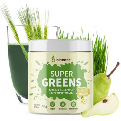 Blendea Supergreens prášek na přípravu nápoje pro detoxikaci Pear 90 g – Sleviste.cz