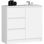 Ak furniture Jerry K 80 cm 1 dveře 3 zásuvky – Zboží Mobilmania