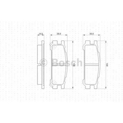 BOSCH 0 986 461 143 Sada brzdových destiček, kotoučová brzda (0986461143)