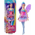Mattel Barbie Kouzelná víla fialová křídla – Zboží Mobilmania