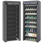 ekosik Textilní skříň hnědá 60 x 30 x 165 cm SM01 – Zboží Dáma