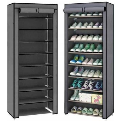 ekosik Textilní skříň hnědá 60 x 30 x 165 cm SM01 – Zboží Dáma