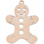 ČistéDřevo Dřevěná vánoční ozdoba perníček – Sleviste.cz